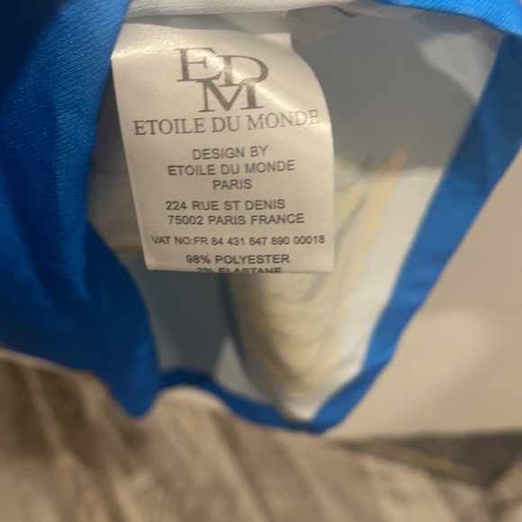 EDM ETOILE DU MONDE Art work  Multi Print Beaded  Shift Dress 4 - Picture 4 of 12